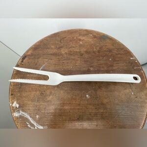 Vintage Melamine Pyrex White Fork Made in USA